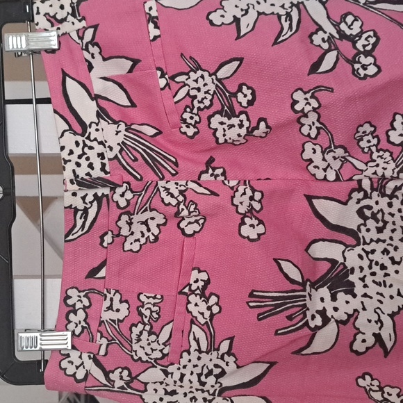 Red Valentino Garavani Pink&White Floral Cotton Chino Pant Italian Sz44 EUC - Picture 7 of 10